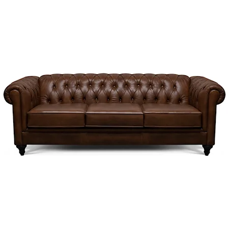 Traditional Chesterfield Sofa with Button Tufting